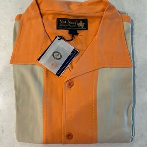 Nat Nast mens Silk button down shirt- luxury originals